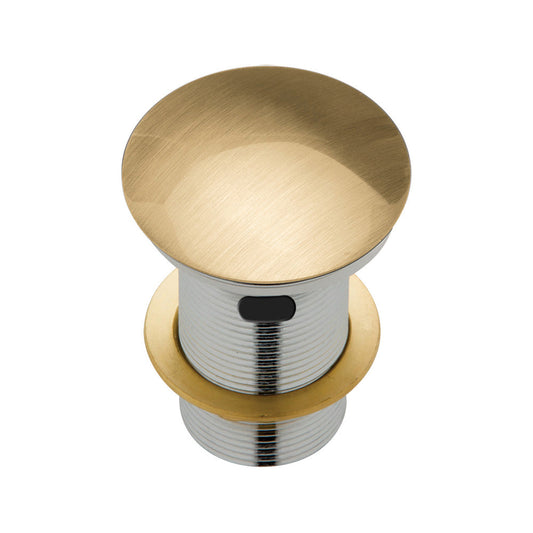 BASIN WASTE Dome Pop Up 32x70mm with Overflow Urban Brass