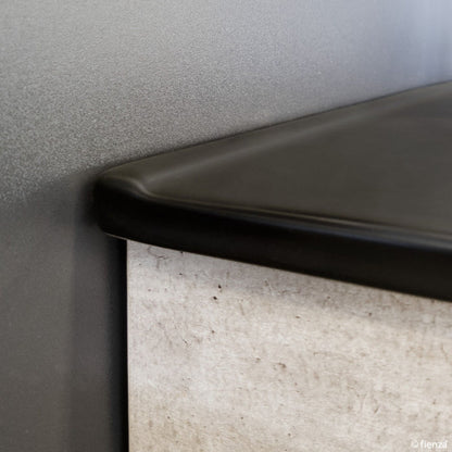 DOLCE Matte Black 1200 EDGE SCANDI OAK Vanity Wall Hung 1TH