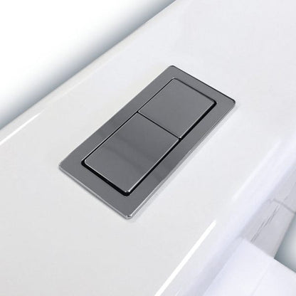 Delta Care Back-to-Wall Toilet Suite, White Seat, Slim Buttons