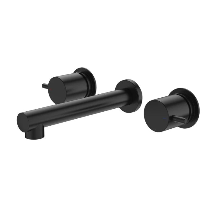 Caroma Luna Lever Wall Basin Set Black Lead Free