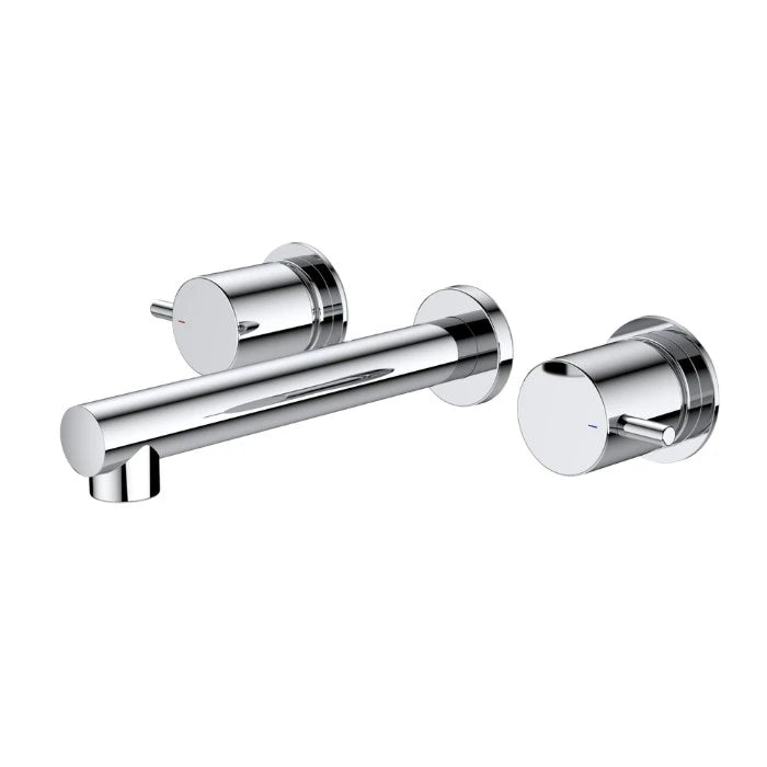 Caroma Luna Lever Wall Basin Set Lead Free Chrome