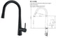 JESS Goose Neck Sink Mixer with Pull Out Magnet Head in Matte Black