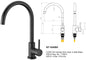 JESS Goose Neck Sink Mixer in Matte Black