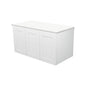 MILA SHAKER 900 Cabinet Wall Hung Satin White Left Hand Drawers 880 x 455 x 450mm