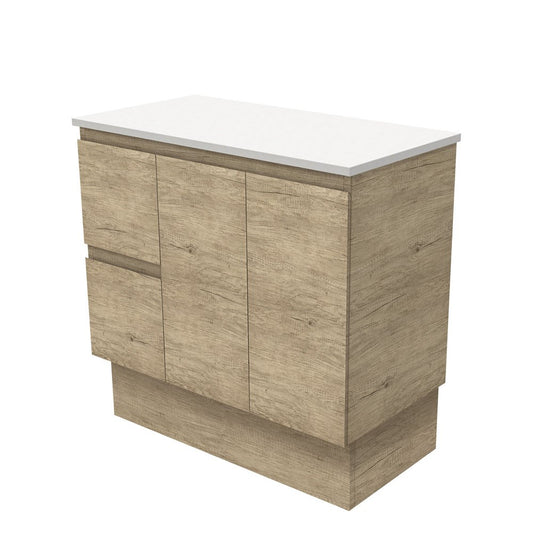 EDGE SCANDI OAK 900mm Cabinet on Kick Left Drawers