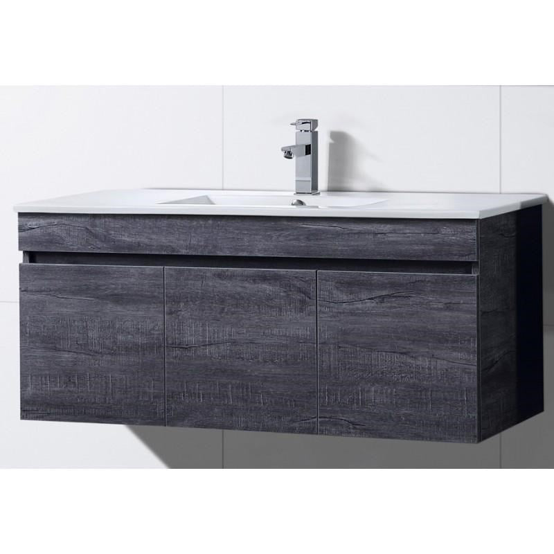 CW 1200Forest grey Timber look wall hung vanity 1200 x 465 x 500