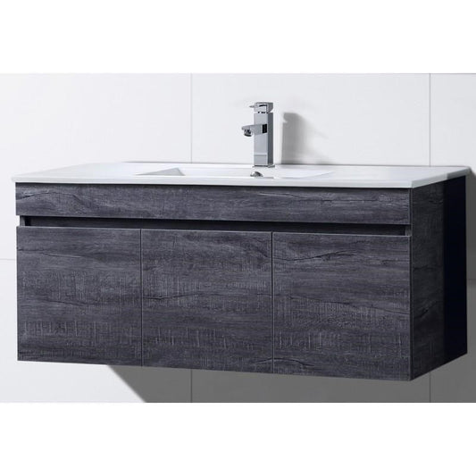 CW 1200Forest grey Timber look wall hung vanity 1200 x 465 x 500