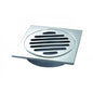 Square Floor Waste Round 80mm Chrome