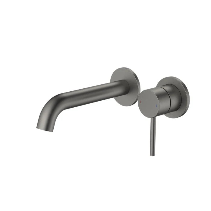 Caroma Liano II 175mm Wall Basin/Bath Mixer and Outlet Lead Free Gunmetal