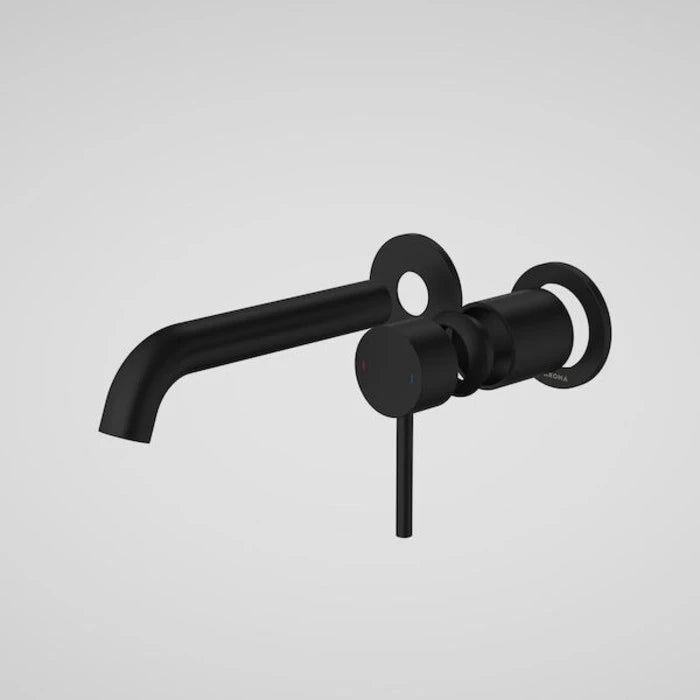 Caroma Liano II 175mm Wall Basin / Bath Trim Kit (2 x Round Cover Plates) - Matte Black