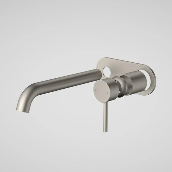 Caroma Liano II 210mm Wall Basin / Bath Trim Kit (Round Cover Plate) - Brushed Nickel
