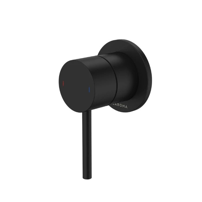 Caroma Liano II Bath Shower Mixer Round Cover Plate Matte Black