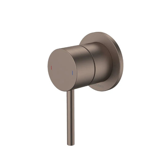 Caroma Liano II Bath Shower Mixer Round Cover Plate Brushed Bronze