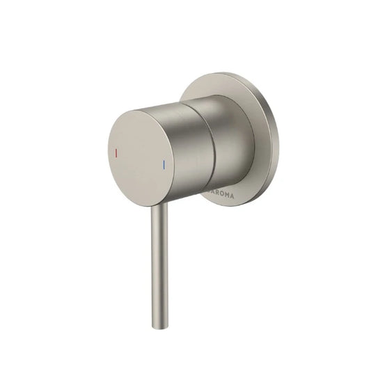 Caroma Liano II Bath Shower Mixer Round Cover Plate Brushed Nickel