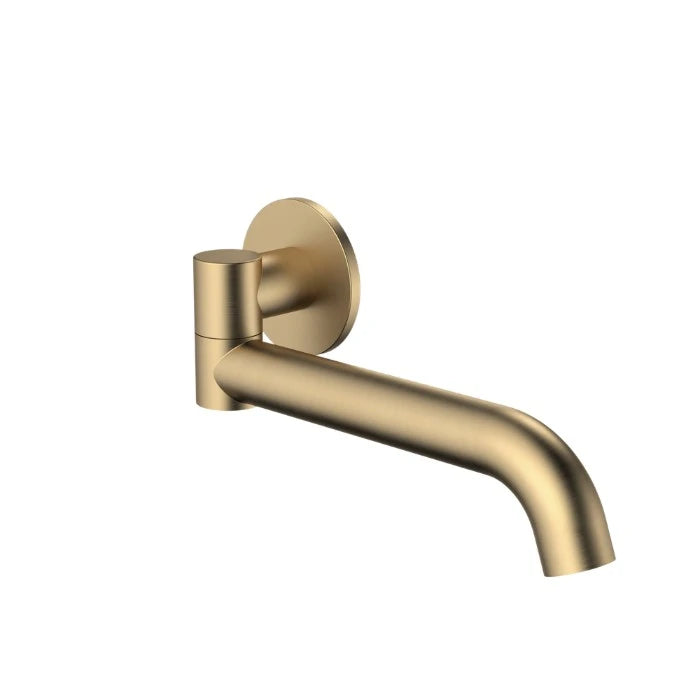 Caroma Liano II 220mm Bath Swivel Outlet Round Brushed Brass
