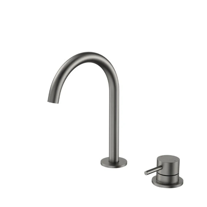 Caroma Liano II Hob Basin Mixer Set 160mm Gunmetal