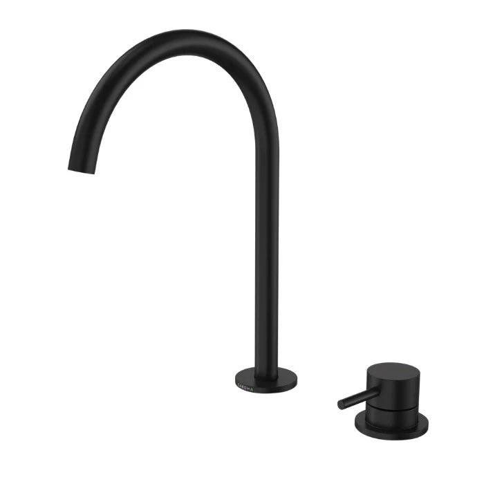 Caroma Liano II Hob Basin/Sink Mixer Set 200mm Matte Black