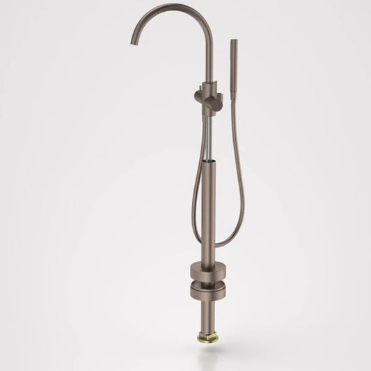 Caroma Liano II Freestanding Bath Filler with Hand Shower - Trim Kit - Brushed Bronze