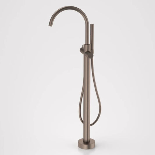Caroma Liano II Freestanding Bath Filler with Hand Shower - Sales Kit - Brushed Bronze