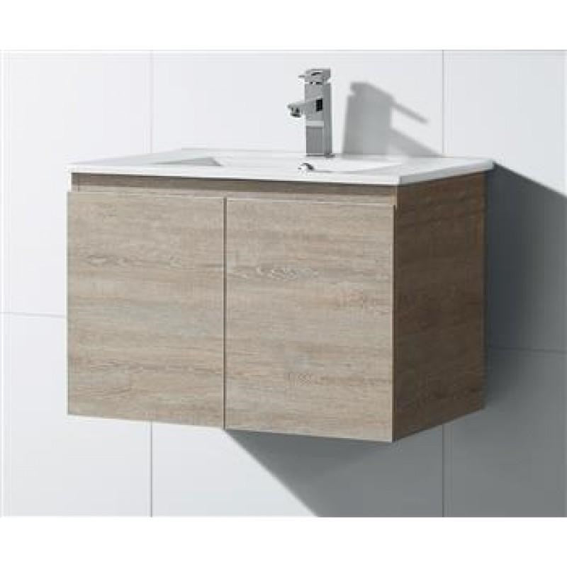 DW 750 Timber look wall hung vanity 750 x 465 x 500