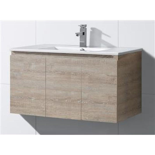 DW 900 Timber look wall hung vanity900 x 465 x 560