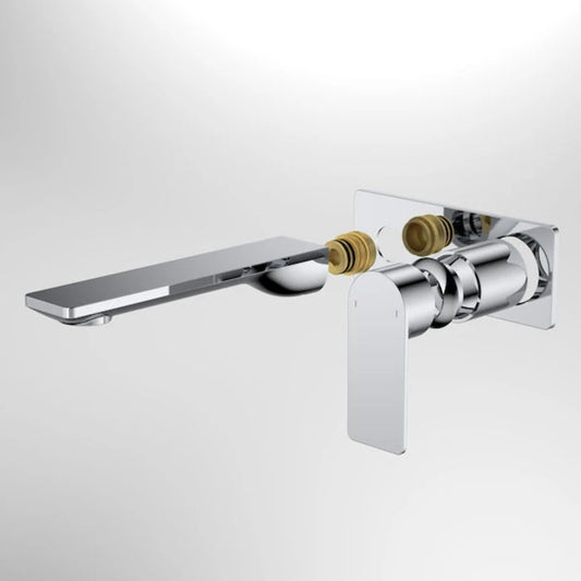 Caroma Urbane II 180mm Wall Basin / Bath Trim Kit - Rectangular Cover Plate - Chrome
