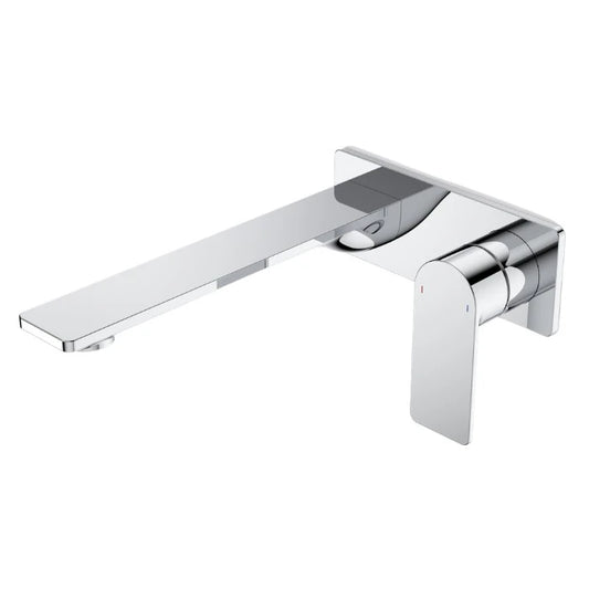 Caroma Urbane II 220mm Wall Basin/Bath Mixer Rectangular Cover Plate Lead Free Chrome