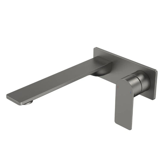 Caroma Urbane II 220mm Wall Basin/Bath Mixer Rectangular Cover Plate Lead Free Gunmetal