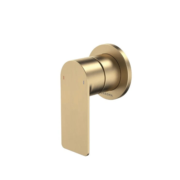 Caroma Urbane II Bath/Shower Mixer Round Cover Plate Brushed Brass