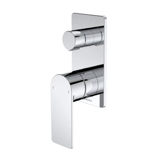 Caroma Urbane II Bath/Shower Mixer With Diverter Rectangular Cover Plate Chrome