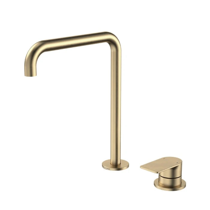 Caroma Urbane II Hob Basin/Sink Mixer Set 210mm Brushed Brass