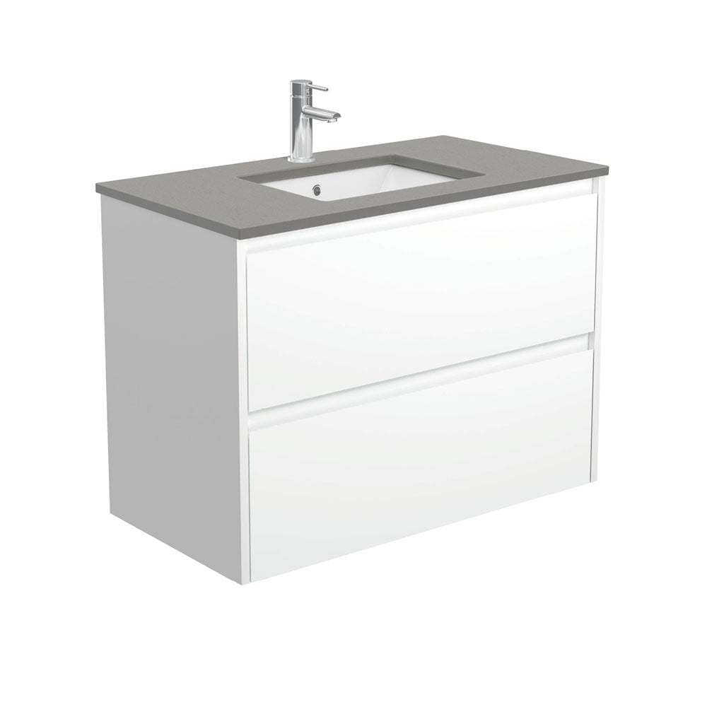 SARAH DOVE GREY AMATO 900 Satin White Vanity Wall Hung 1TH