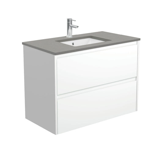 SARAH DOVE GREY AMATO 900 Satin White Vanity Wall Hung 1TH