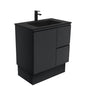 Montana Fingerpull Satin Black 750 Vanity On Kickboard