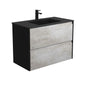 MONTANA AMATO 900 INDUSTRIAL Vanity with Matte Black Panels Wall Hung 1TH