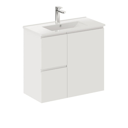SISKA 750mm Wall Hung Vanity Left Drawers 1TH
