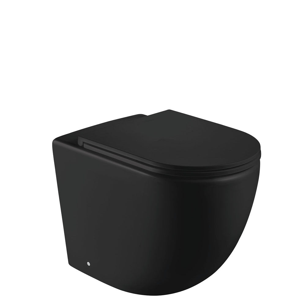 Koko Matte Black Wall-Faced Toilet Suite