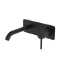 KAYA Basin/Bath Wall Mixer 160mm Outlet Set Matte Black Soft Square Plate