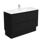 JOLI AMATO 1200 Matte Black Vanity On Kick 1TH