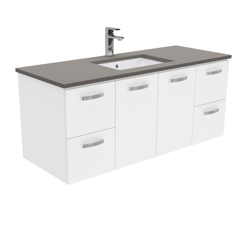SARAH DOVE GREY 1200 UNI Wall Hung Cab with Handles 1TH