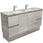 SARAH CALACATTA MARBLE 1500 EDGE INDUSTRIAL Cab on Double Bowl 1TH