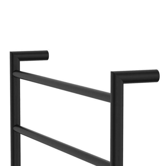 KAYA Round Heated Towel 6080 Matte Black (6 Bars) 600x800x100mm