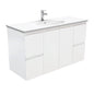 ROTONDO Ceramic 1200 Fingerpull Matte White Wall Hung Cab 1TH