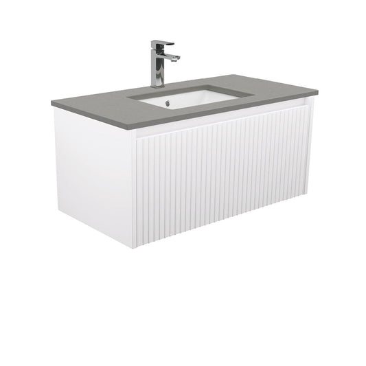 Sarah Dove Grey Undermount 900 Alina Wall-Hung Vanity