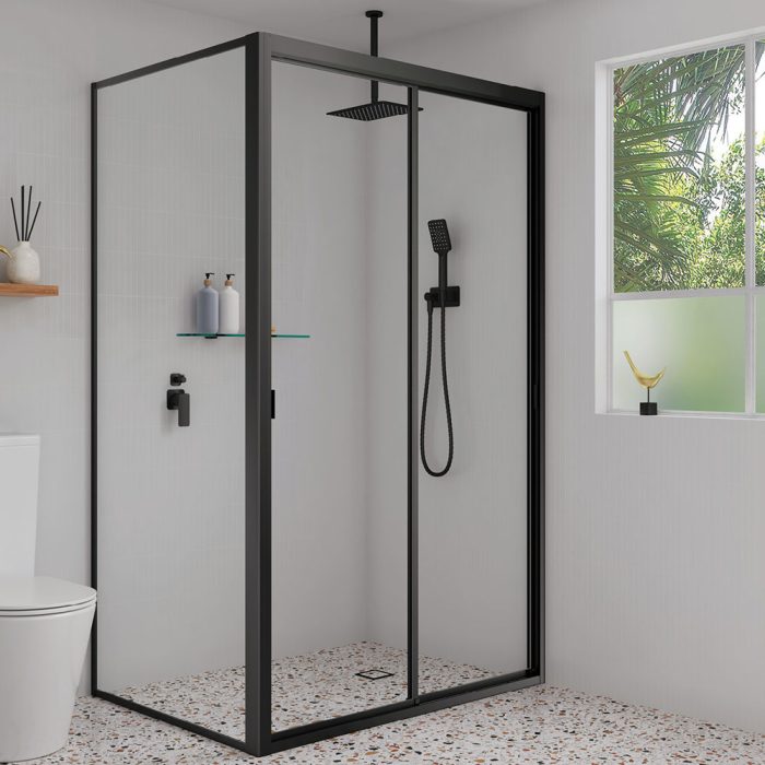 Tono Hand Shower, Soft Square Plate, Matte Black