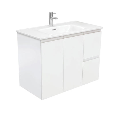 Joli Fingerpull Satin White 900 Wall-Hung Vanity