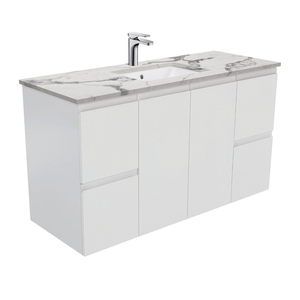SARAH CALACATTA MARBLE 1200 Fingerpull MW Wall Hung Cab 1TH