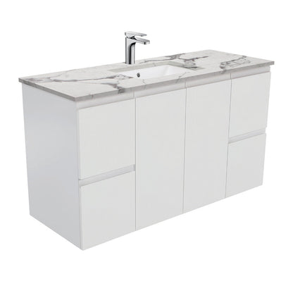 SARAH CALACATTA MARBLE 1200 Fingerpull MW Wall Hung Cab 1TH