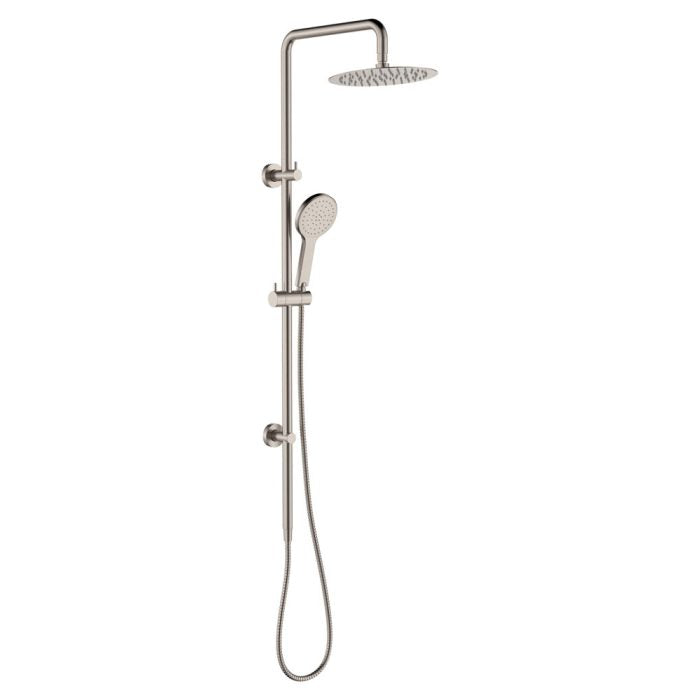 KAYA Twin Rail Shower Brushed Nickel