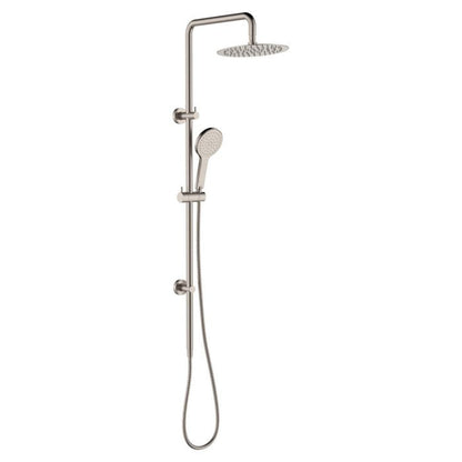 KAYA Twin Rail Shower Brushed Nickel